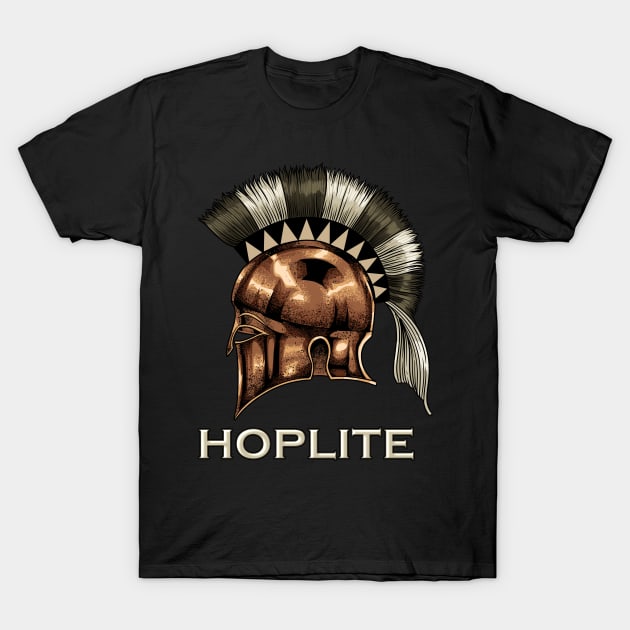 Hoplite helmet - Hoplite T-Shirt by Modern Medieval Design